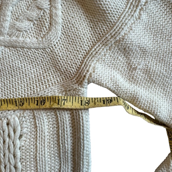 Sigrid Olsen Women's Cream Off White Boat Neck Cotton Sweater Size Medium - Picture 4 of 7